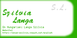 szilvia langa business card